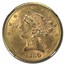 1886-S $5 Liberty Gold Half Eagle MS-64+ NGC CAC