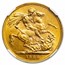 1886-S Australia Gold Sovereign Young Victoria MS-60 NGC