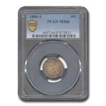 1886-S Liberty Seated Dime MS-66 PCGS