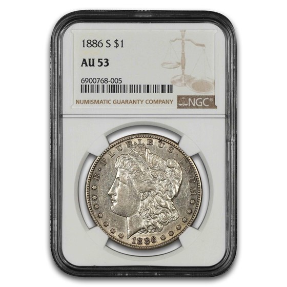 1886-S Morgan Dollar AU-53 NGC