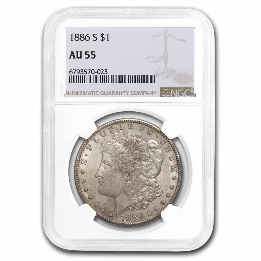USA アメリカ合衆国 Dollar 1886 NGC-AU55 USA アメリカ合衆国 Dollar 1886 NGC-AU55