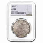 1886-S Morgan Dollar AU-55 NGC
