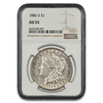 1886-S Morgan Dollar AU-55 NGC