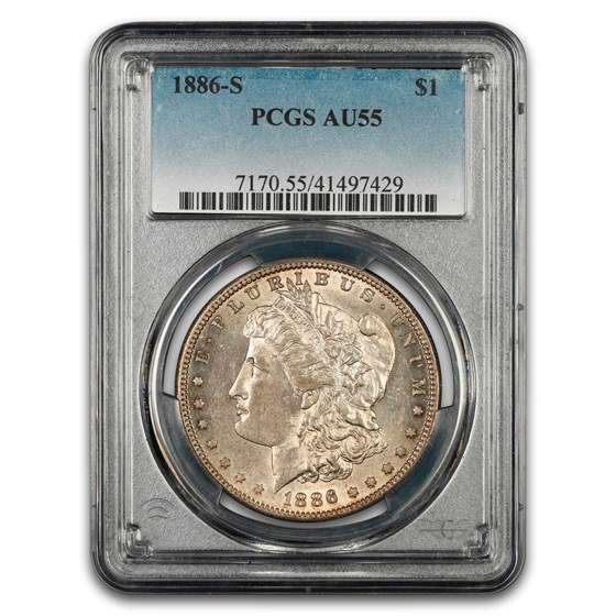 1886-S Morgan Dollar AU-55 PCGS