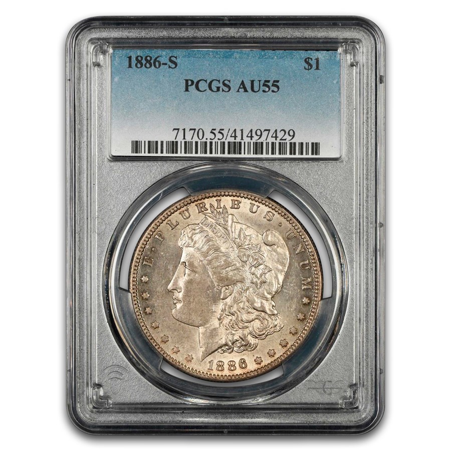 1886-S Morgan Dollar AU-55 PCGS
