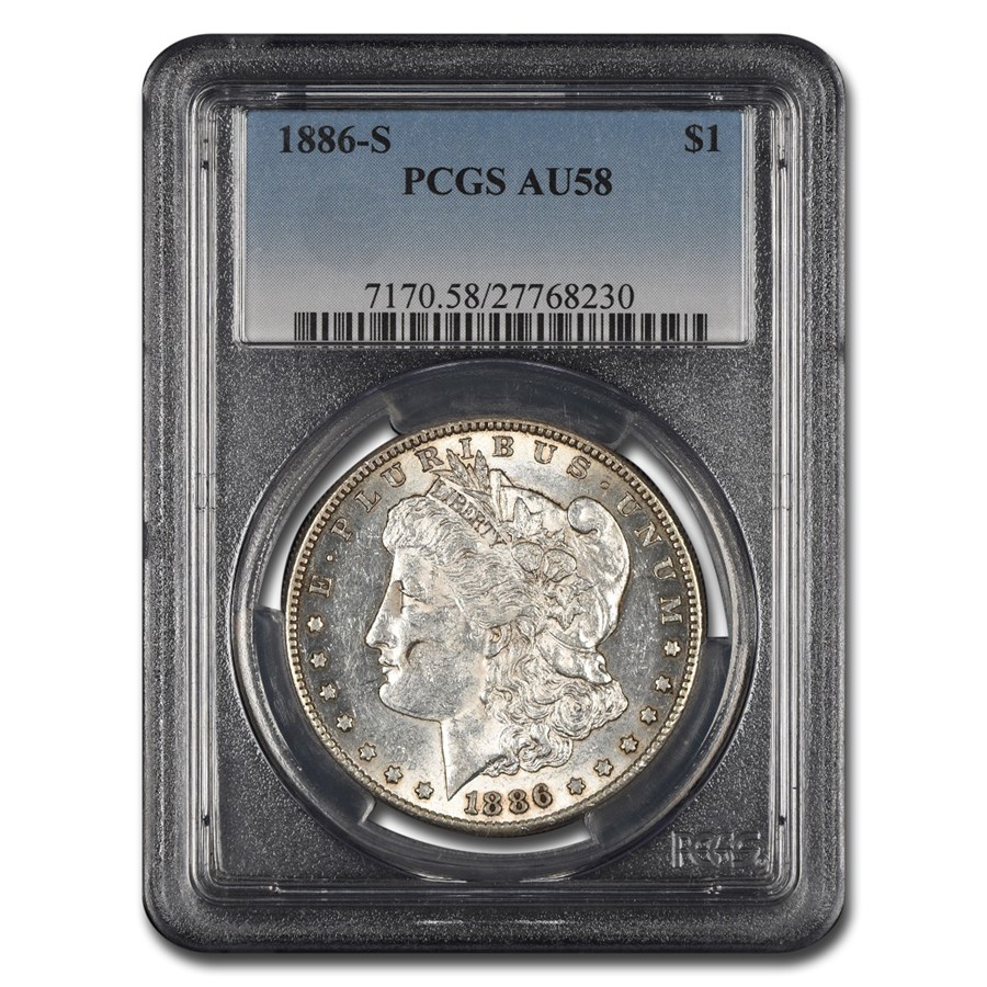 1886-S Morgan Dollar AU-58 PCGS