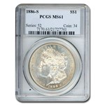 1886-S Morgan Dollar MS-61 PCGS