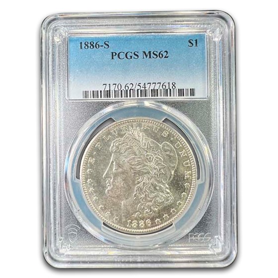1886-S Morgan Dollar MS-62 PCGS