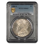 1886-S Morgan Dollar MS-63 PCGS