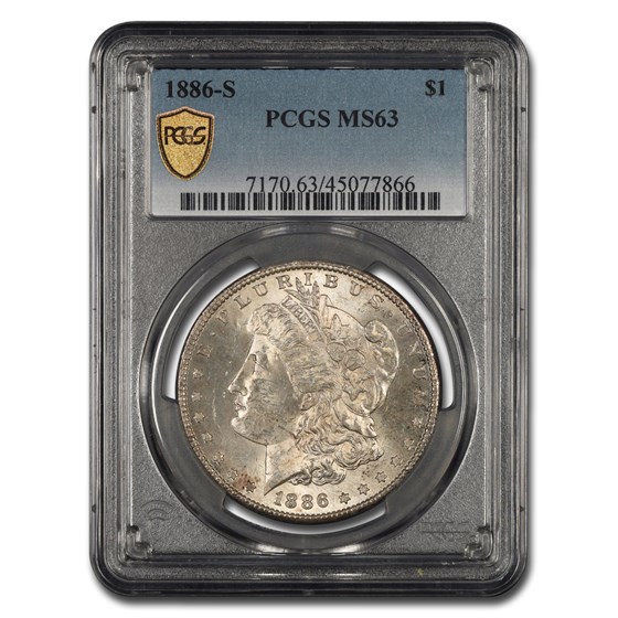 1886-S Morgan Dollar MS-63 PCGS 1886-S Morgan Dollar MS-63 PCGS