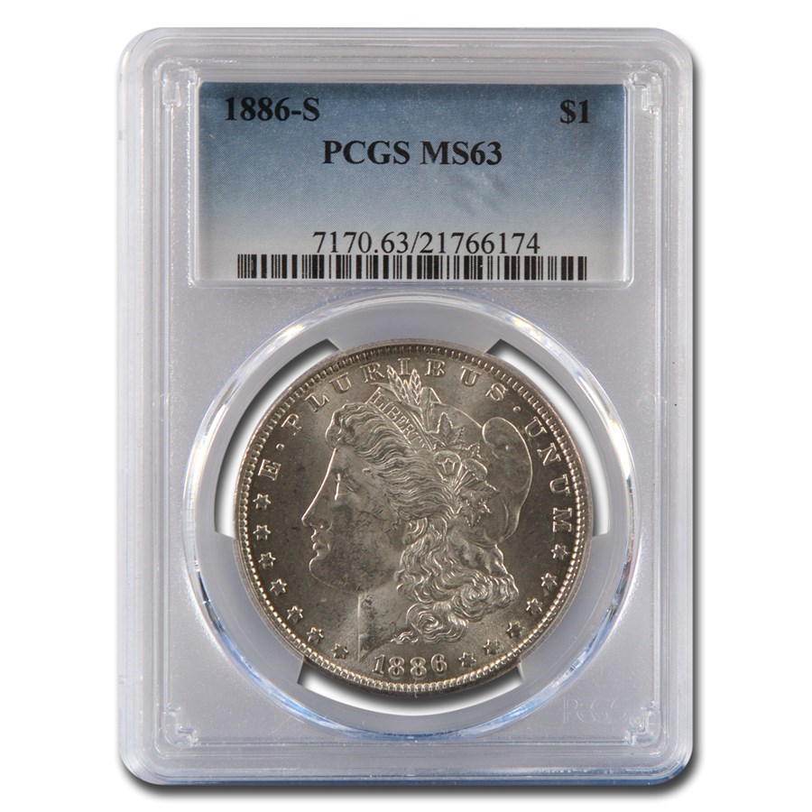 1886-S Morgan Dollar MS-63 PCGS