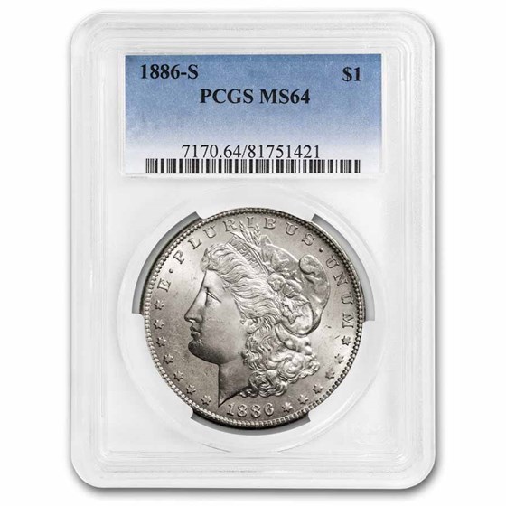 1886-S Morgan Dollar MS-64 PCGS 1886-S Morgan Dollar MS-64 PCGS