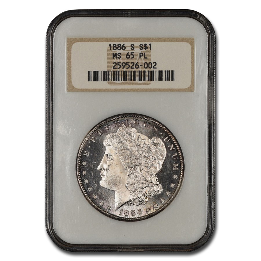 1886-S Morgan Dollar MS-65 NGC (PL)