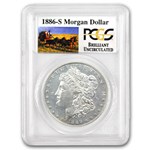1886-S Stage Coach Silver Dollar BU PCGS