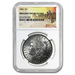 1886 Stage Coach Morgan Dollar BU NGC