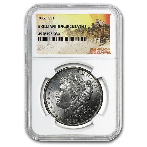 1886 Stage Coach Morgan Dollar BU NGC 1886 Stage Coach Morgan Dollar BU NGC