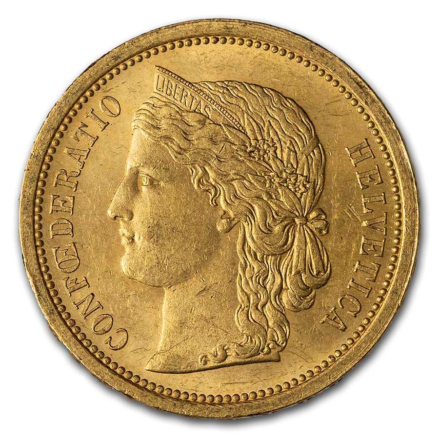 1886 Switzerland Gold 20 Francs BU