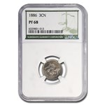 1886 Three Cent Nickel PF-68 NGC (Green Label)
