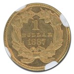 1887 $1 Indian Head Gold MS-61 NGC (PL)