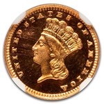 1887 $1 Indian Head Gold PF-66 Cameo NGC