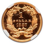 1887 $1 Indian Head Gold PF-66 Cameo NGC