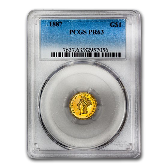 1887 $1 Indian Head Gold PR-63 PCGS 1887 $1 Indian Head Gold PR-63 PCGS