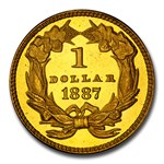 1887 $1 Indian Head Gold PR-66+ Cameo PCGS CAC