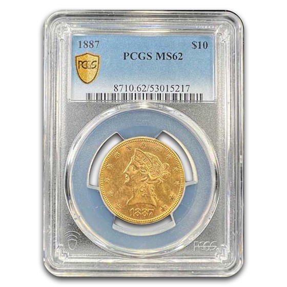 1887 $10 Liberty Gold Eagle MS-62 PCGS