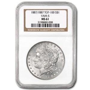 1887/1887 MS-61 NGC (VAM-5, Doubled Date, Top-100) 1887/1887 MS-61 NGC (VAM-5, Doubled Date, Top-100)