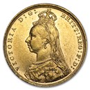 1887-1892 Great Britain Gold Sovereign Victoria Jubilee AU