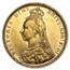 1887-1892 Great Britain Gold Sovereign Victoria Jubilee AU