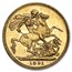 1887-1892 Great Britain Gold Sovereign Victoria Jubilee AU