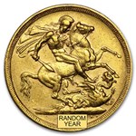 1887-1893 Australia Gold Sovereign Victoria Jubilee Avg Circ