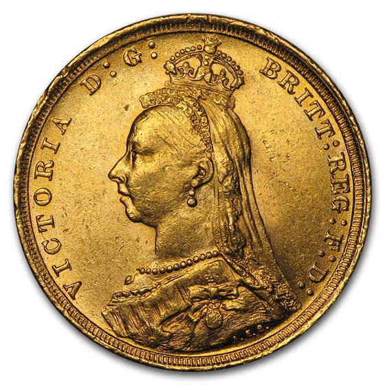 1887-1893 Australia Gold Sovereign Victoria Jubilee BU 1887-1893 Australia Gold Sovereign Victoria Jubilee BU