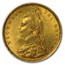 1887-1893 Great Britain Gold Half Sov. Victoria Jubilee AU