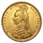 1887-1893-M Australia Gold Sovereign Victoria Jubilee AU