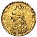 1887-1893-M Australia Gold Sovereign Victoria Jubilee Avg Circ