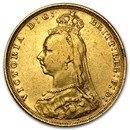 1887-1893-S Australia Gold Sovereign Victoria Jubilee Avg Circ
