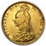 1887-1893-S Australia Gold Sovereign Victoria Jubilee Avg Circ