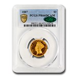 1887 $3 Gold Princess PR-66 DCAM PCGS