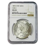 1887/6 Morgan Dollar MS-65+ NGC (VAM-2, Top-100)