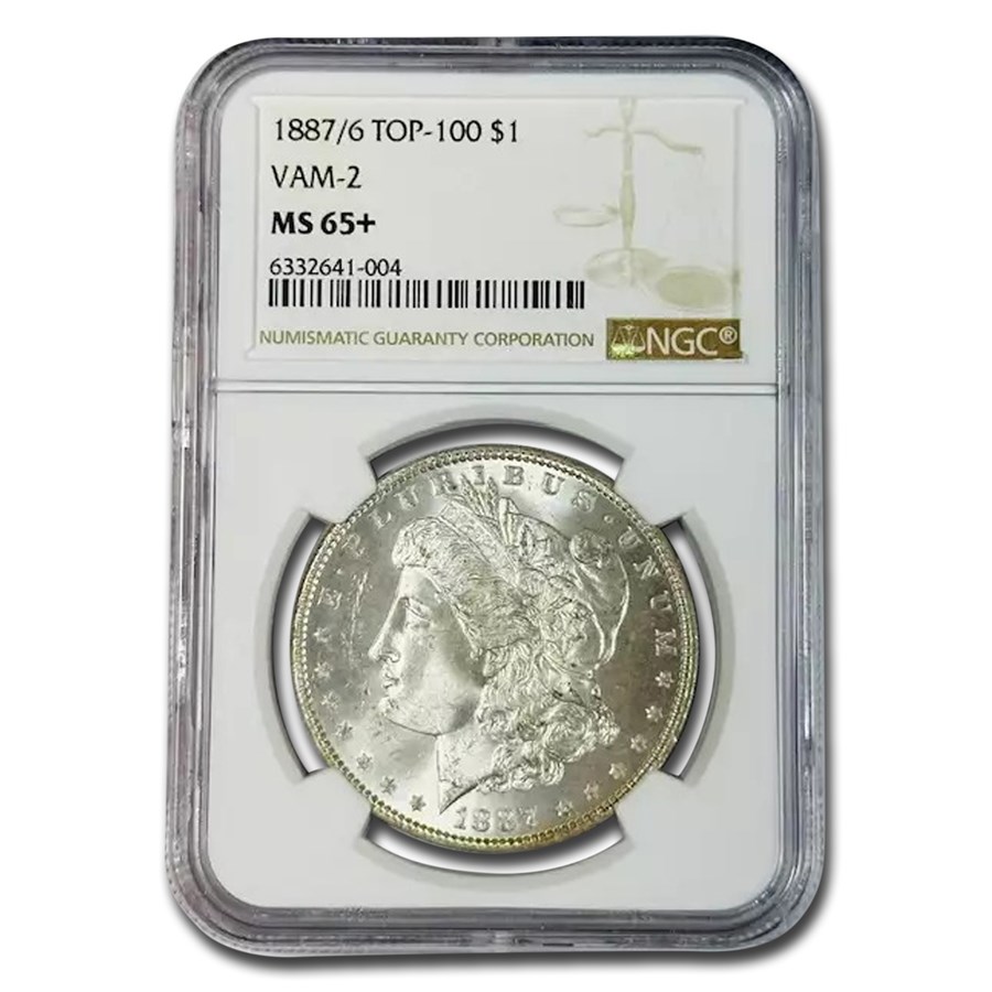 1887/6 Morgan Dollar MS-65+ NGC (VAM-2, Top-100)