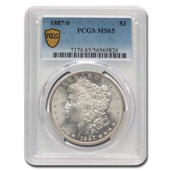 1887/6 Morgan Dollar MS-65 PCGS 1887/6 Morgan Dollar MS-65 PCGS