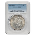 1887/6-O Morgan Dollar MS-62 PCGS