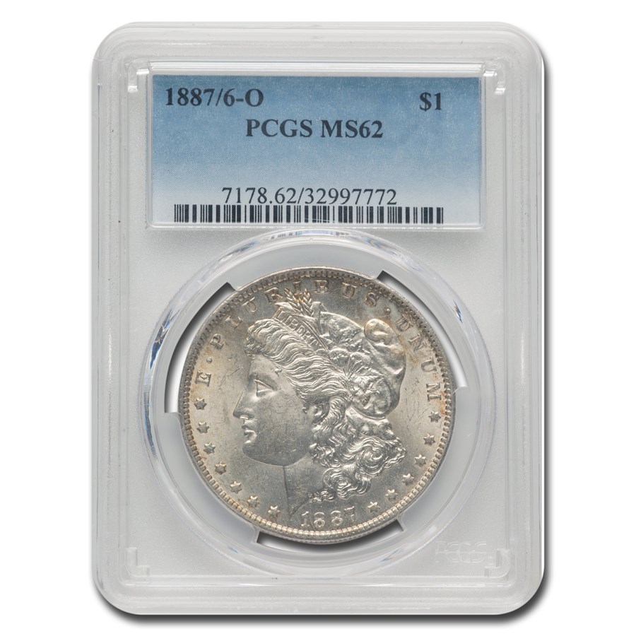 1887/6-O Morgan Dollar MS-62 PCGS