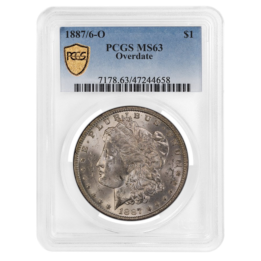 1887/6-O Morgan Dollar MS-63 PCGS
