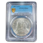 1887/6-O Morgan Dollar MS-63 PCGS
