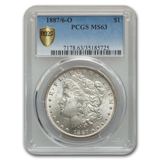 1887/6-O Morgan Dollar MS-63 PCGS