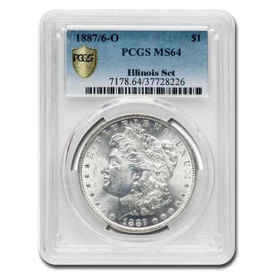 1887/6-O Morgan Dollar MS-64 PCGS 1887/6-O Morgan Dollar MS-64 PCGS