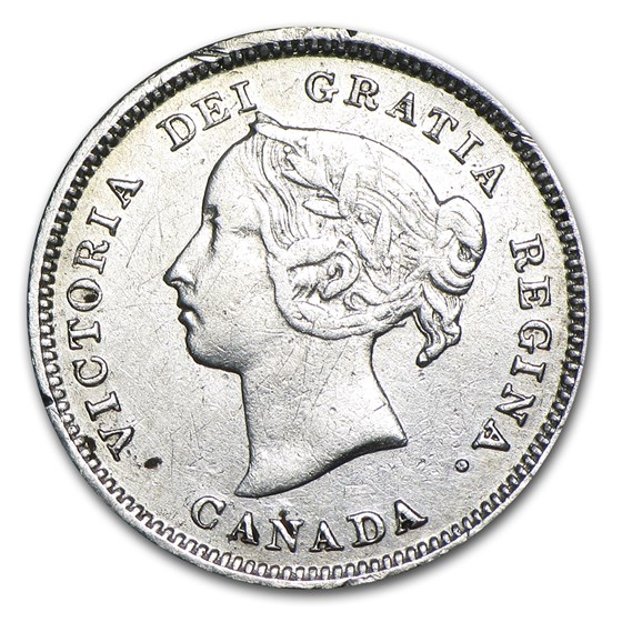 1887 Canada 5 Cents Silver F Details (Dark) 1887 Canada 5 Cents Silver F Details (Dark)